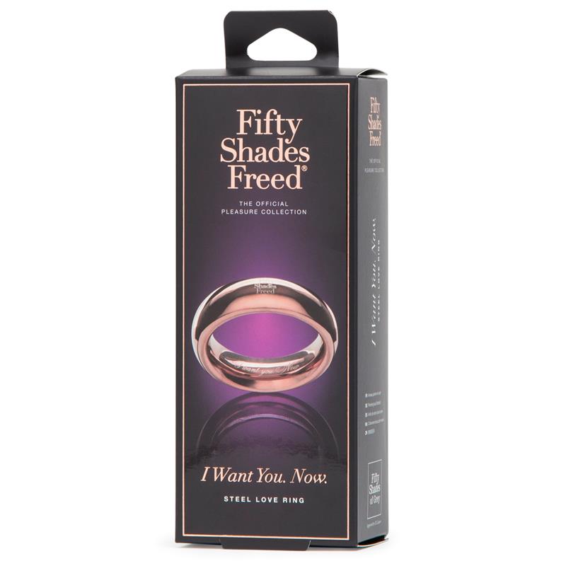 FIFTY SHADES FREED - I WANT YOU NOW STEEL LOVE RING