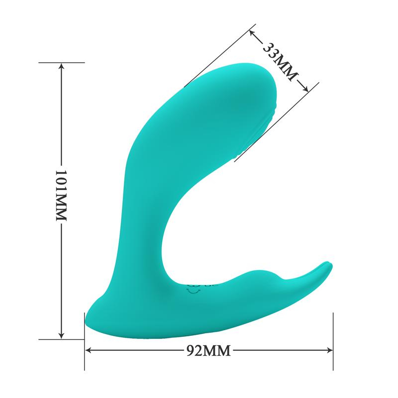 PRETTYLOVE - IDABELLE STIMULATOR WITH VIBRATION AND PULSATION REMOTE CONTROL