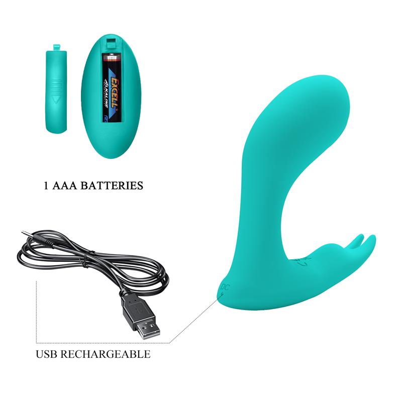 PRETTYLOVE - IDABELLE STIMULATOR WITH VIBRATION AND PULSATION REMOTE CONTROL