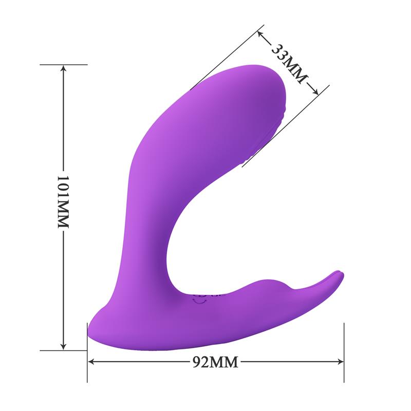 PRETTYLOVE - IDABELLE STIMULATOR WITH VIBRATION AND PULSATION REMOTE CONTROL