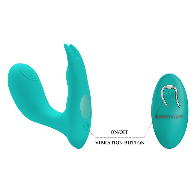 PRETTYLOVE - IDABELLE STIMULATOR WITH VIBRATION AND PULSATION REMOTE CONTROL