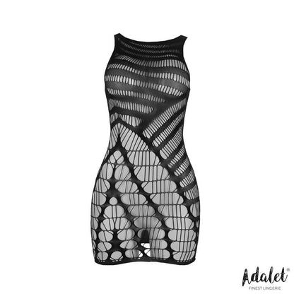ADALET LINGERIE - ILONA FISHNET BODYSTOCKING WITH VERTICAL PATRON