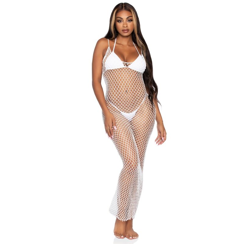 LEG AVENUE - WOVEN TWIST NET MAXI DRESS