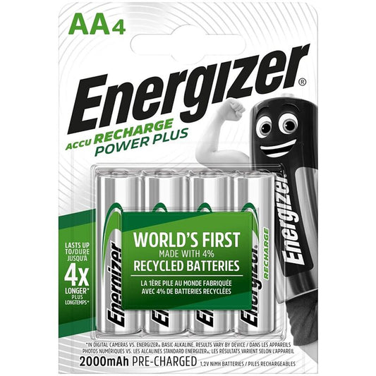 ENERGIZER - RECHARGEABLE BATTERIES AA4 BLISTER 4