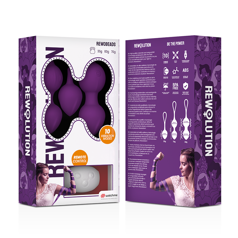 REWOLUTION - BOULES VIBRANTES REWOBEADS TÉLÉCOMMANDE AVEC TECHNOLOGIE WATCHME