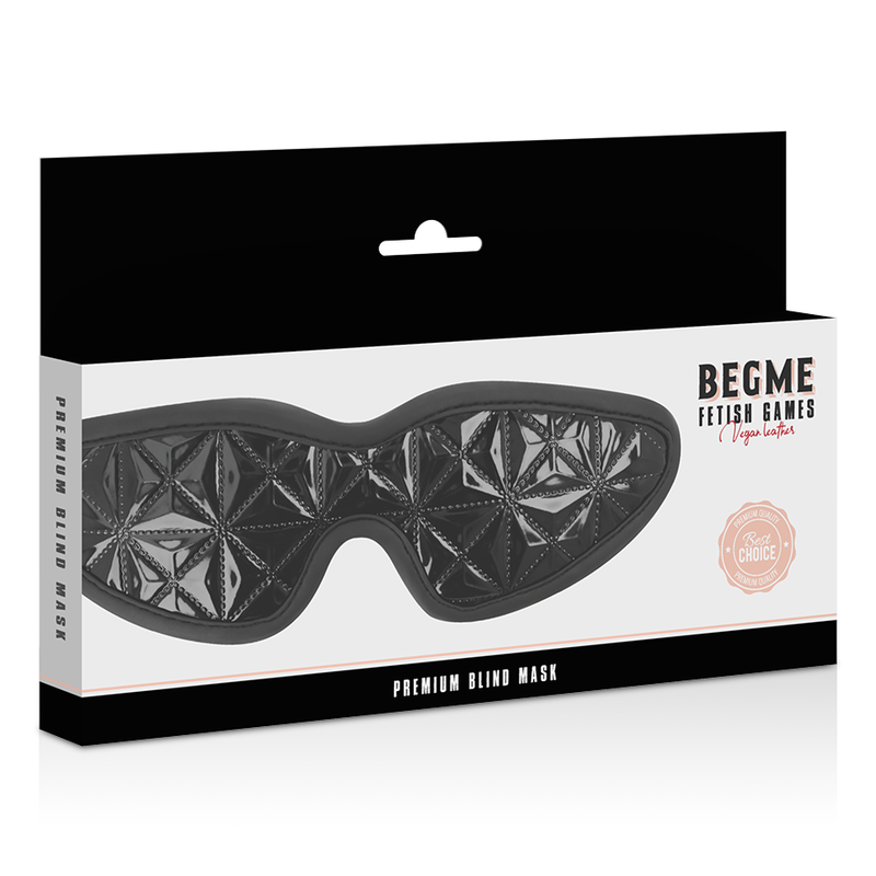 BEGME - MASQUE OBTURATEUR NOIR DE QUALITÉ SUPÉRIEURE AVEC DOUBLURE EN NÉOPRÈNE