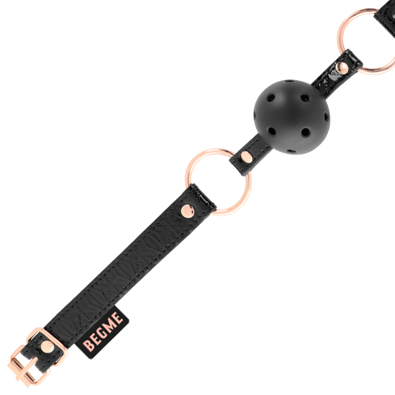BEGME - BÂILLON EN CUIR VEGAN ÉDITION NOIRE