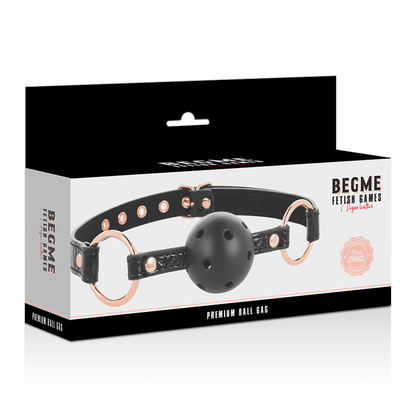 BEGME - BÂILLON EN CUIR VEGAN ÉDITION NOIRE