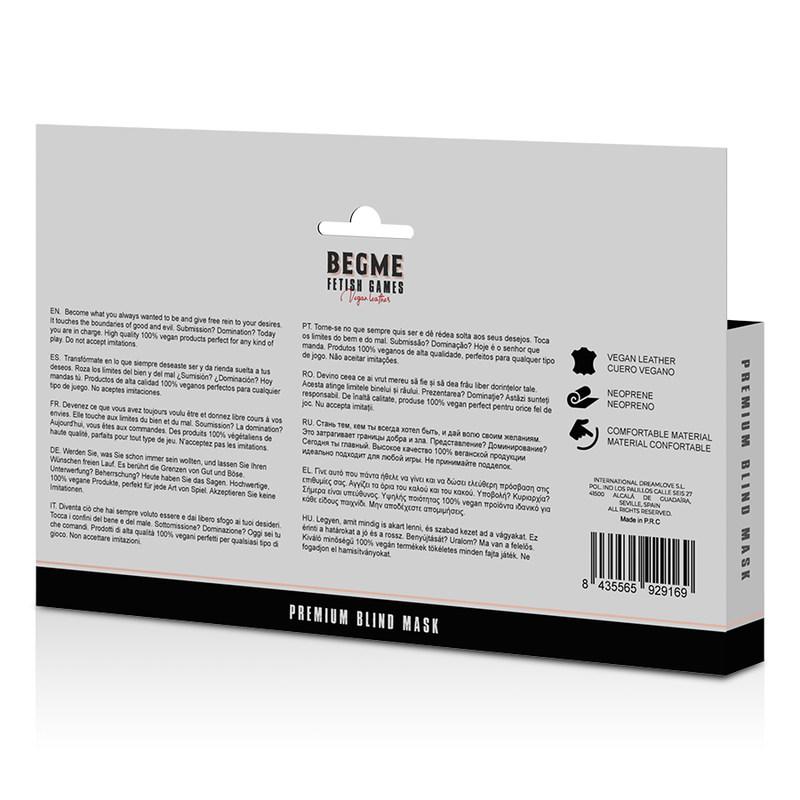 BEGME - MASQUE DE NUIT ÉDITION ROUGE PREMIUM AVEC DOUBLURE EN NÉOPRÈNE
