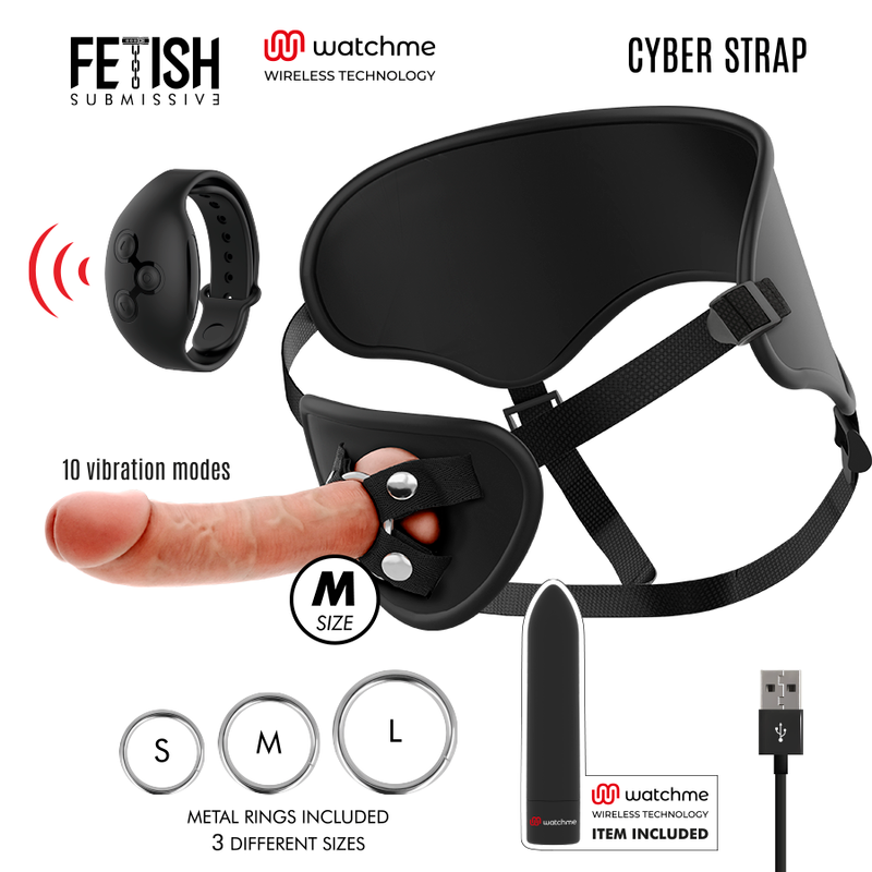 FÉTICHE SOUMIS CYBER SANGLE - HARNAIS AVEC GODEMICHET ET TÉLÉCOMMANDE BALLE MONTRE-MOI LA TECHNOLOGIE