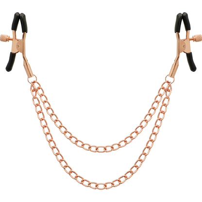 COQUETTE CHIC DESIRE - PINZAS PARA PEZONES DE METAL DE FANTASÍA CON CADENA