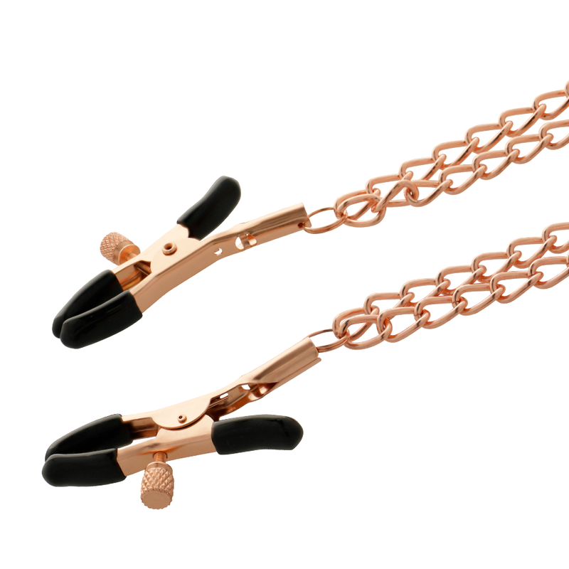 COQUETTE CHIC DESIRE - PINZAS PARA PEZONES DE METAL DE FANTASÍA CON CADENA