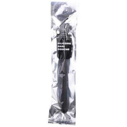 TOUT NOIR - DOUCHE ANALE EN SILICONE AVEC SYSTÈME DE BLOCAGE 27 CM