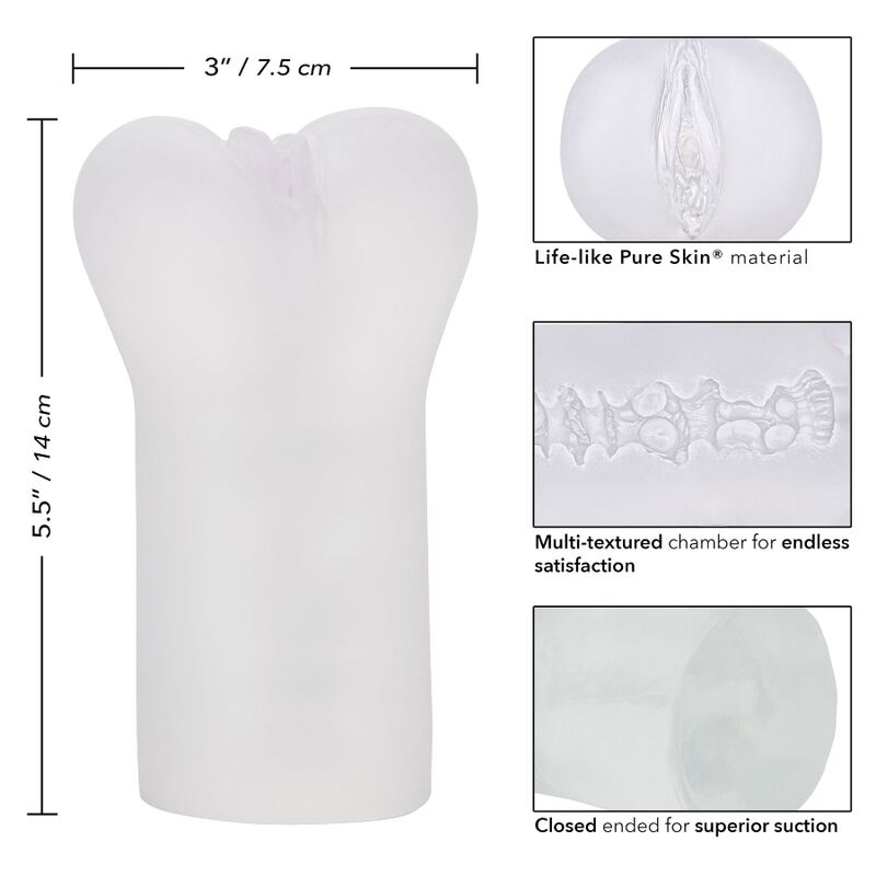 CALIFORNIA EXOTICS - BOUNDLESS VULVA STROKER TRANSPARENT