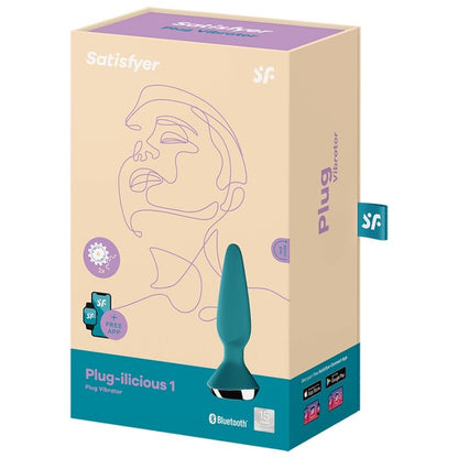 SATISFYER - PLUG ILICIOUS 1 PLUG VIBRATOR GREEN