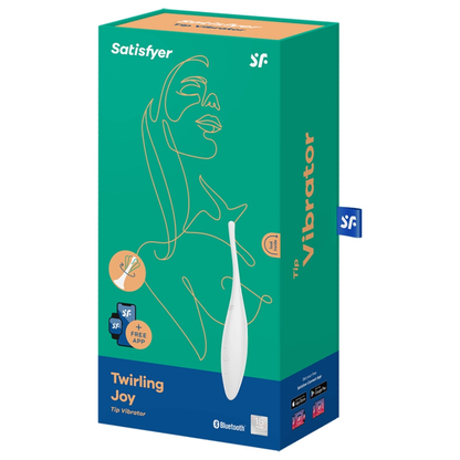 SATISFYER - VIBREUR STIMULATEUR CLITORIDIEN ROTATIF TWIRLING JOY BLANC