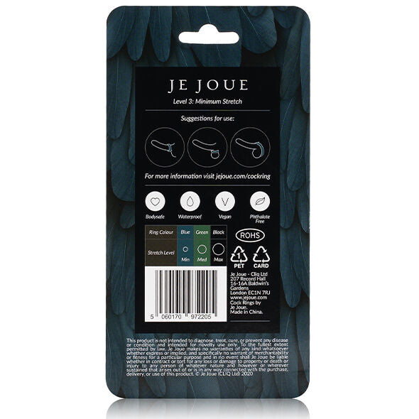 JE JOUE - BAGUE EN SILICONE BLEUE - STRANGULATION MINIMALE