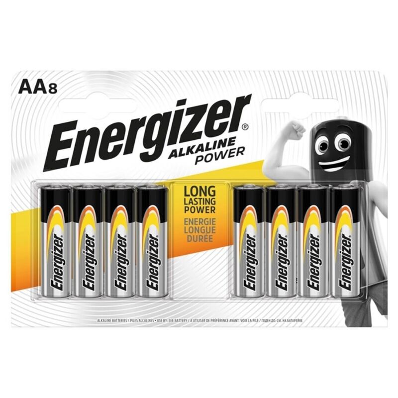 ENERGIZER - PILE ALCALINE PUISSANTE AA LR6 8 UNITÉ