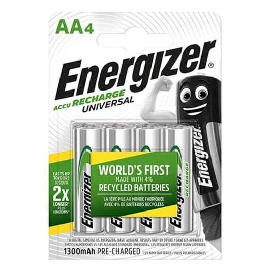 ENERGIZER – UNIVERSAL-WIEDERAUFLADBARE BATTERIE HR6 AA 1300 mAh 4 EINHEIT