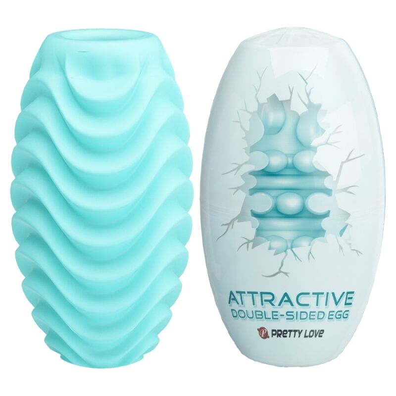 PRETTY LOVE - TURQUOISE DOUBLE SIDED MASTURBATOR EGG