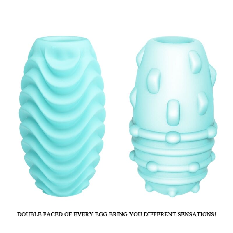 PRETTY LOVE - TURQUOISE DOUBLE SIDED MASTURBATOR EGG