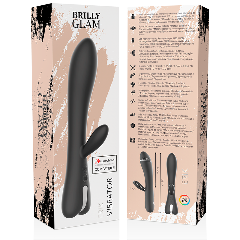 BRILLY GLAM - ERIK VIBRATOR + WATCHME REMOTE CONTROL