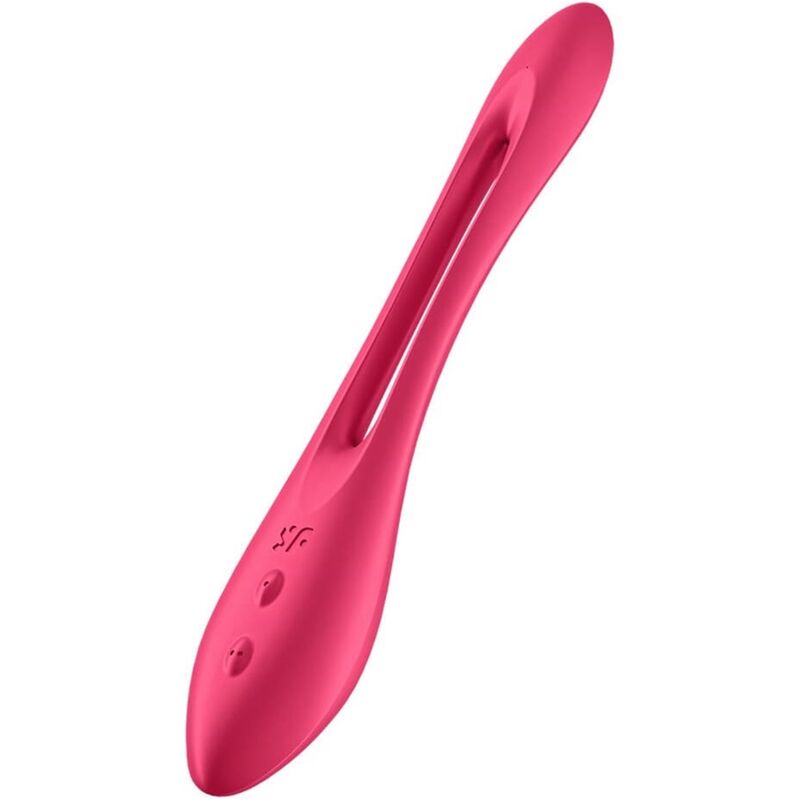 SATISFYER - ELASTIC JOY MULTI VIBRATEUR ROUGE