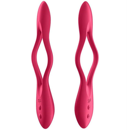 SATISFYER - ELASTIC JOY MULTI VIBRATEUR ROUGE