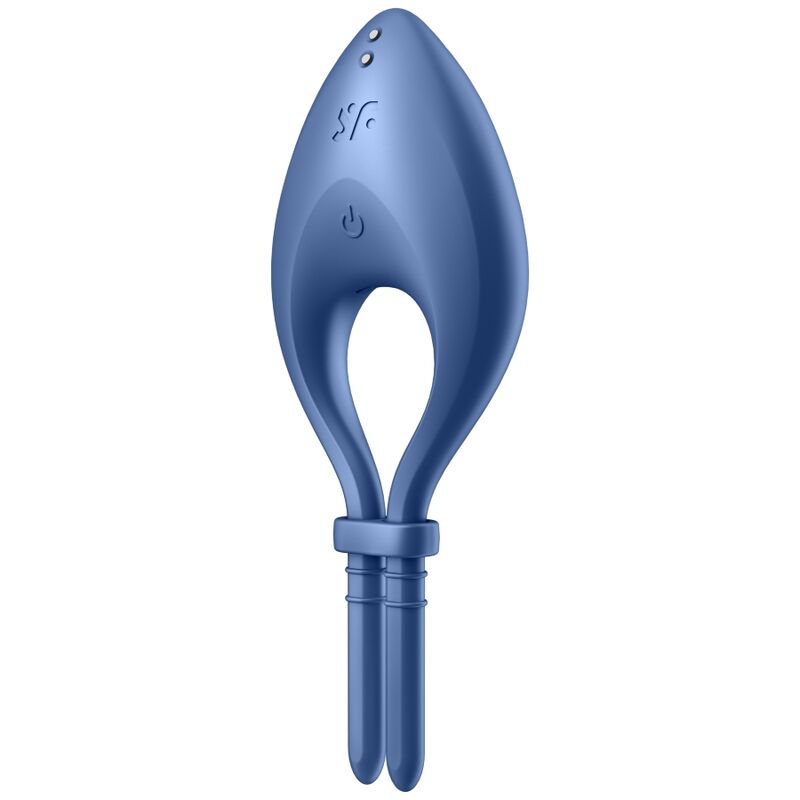 SATISFYER - APPLI VIBRATEUR À ANNEAU BULLSEYE BLEU