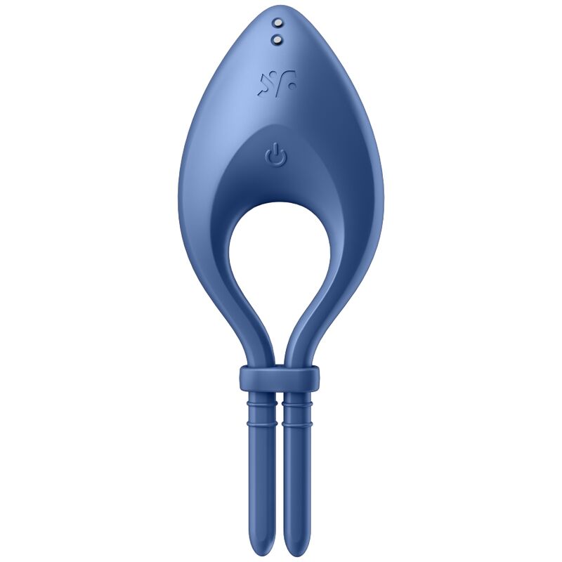 SATISFYER - APPLI VIBRATEUR À ANNEAU BULLSEYE BLEU