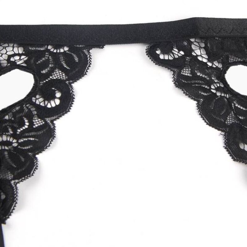 SUBBLIME - SET THREE PIECES SET BRA + GARTER BELT + THONG