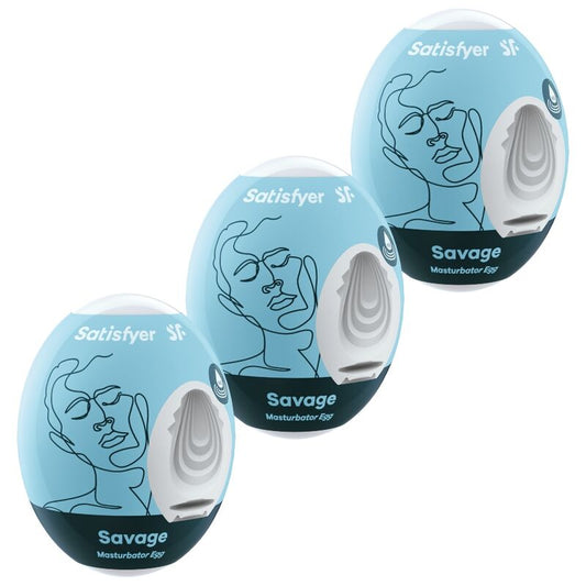 SATISFYER - 3 ŒUFS MASTURBATEURS SAUVAGES