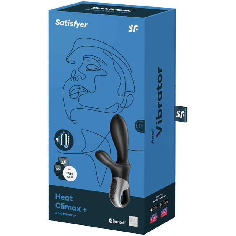 SATISFYER - VIBRADOR ANAL HEAT CLIMAX+ CON APLICACIÓN NEGRO