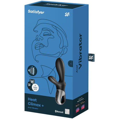 SATISFYER - VIBRADOR ANAL HEAT CLIMAX+ CON APLICACIÓN NEGRO