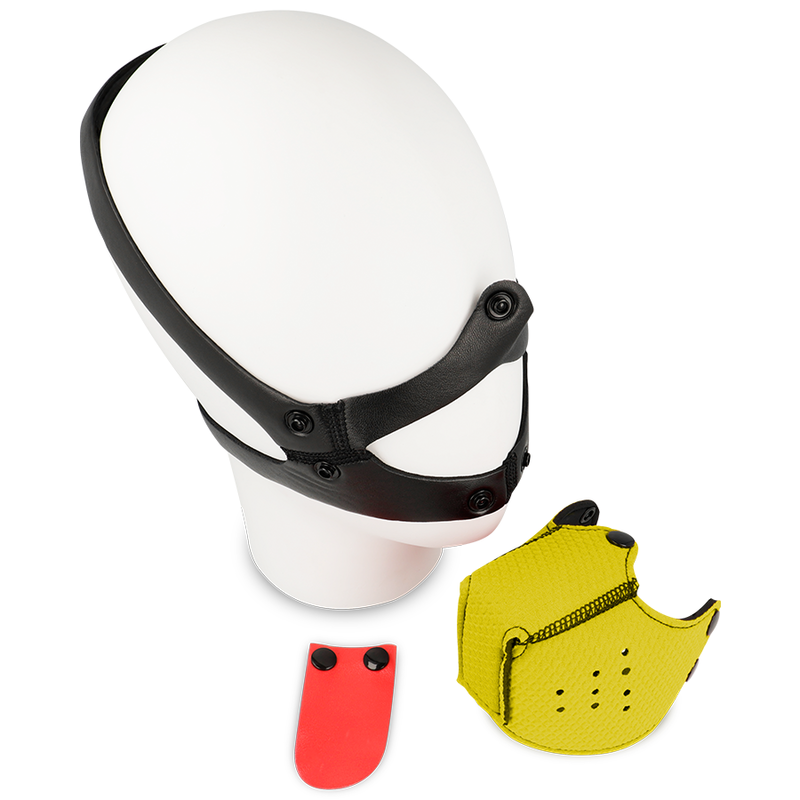 BOZAL DE FETICHE PARA PERROS OHMAMA - AMARILLO