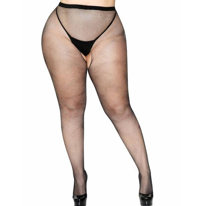LEG AVENUE - PANTALON EN FILET AVEC OUVERTURE À L'ENTREJMBE GRANDE TAILLE