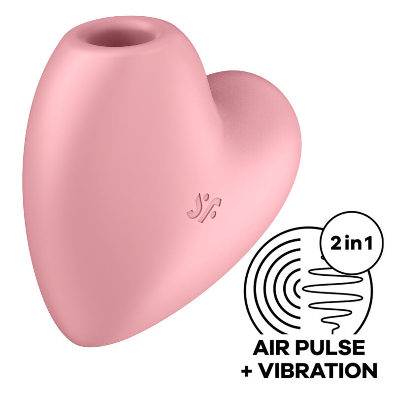 SATISFYER - CUTIE HEART AIR PULSE STIMULATOR & VIBRATOR