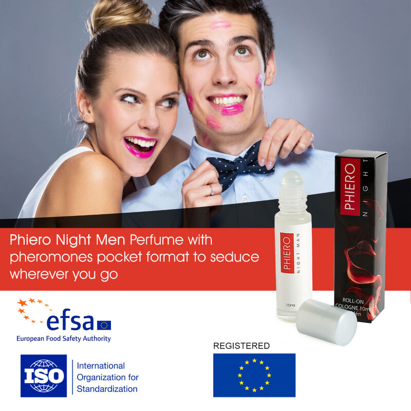 500 COSMETICS - PHIERO NIGHT MAN PERFUME CON FEROMONAS PARA HOMBRE CON APLICADOR ROLL-ON