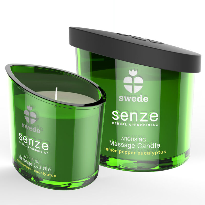 SWEDE - BOUGIE DE MASSAGE SENZE AROUSING - CITRON, POIVRE, EUCALYPTUS