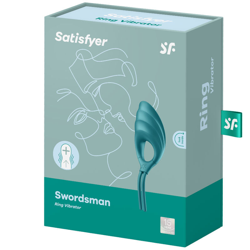 SATISFYER - VIBRATEUR À ANNEAU SWORDSMAN VERT