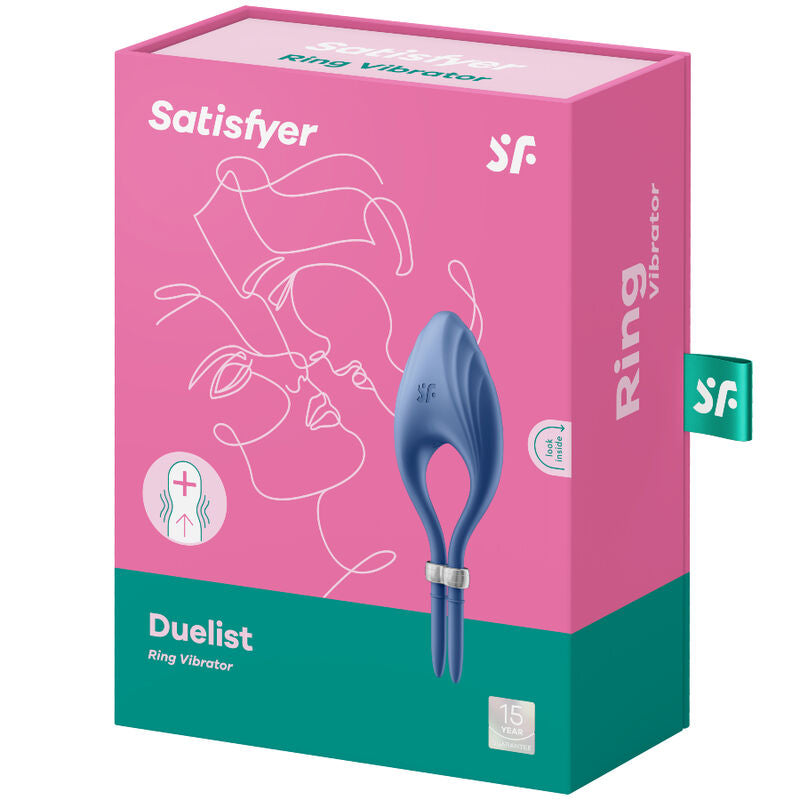 SATISFYER - VIBRATEUR À ANNEAU DUELIST BLEU