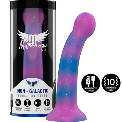 MITOLOGÍA - DION GALACTIC DILDO S - VIBRADOR COMPATIBLE CON TECNOLOGÍA INALÁMBRICA WATCHME