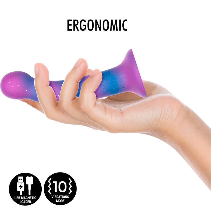 MITOLOGÍA - DION GALACTIC DILDO S - VIBRADOR COMPATIBLE CON TECNOLOGÍA INALÁMBRICA WATCHME