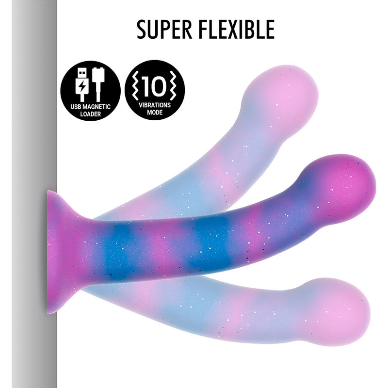MITOLOGÍA - DION GALACTIC DILDO S - VIBRADOR COMPATIBLE CON TECNOLOGÍA INALÁMBRICA WATCHME
