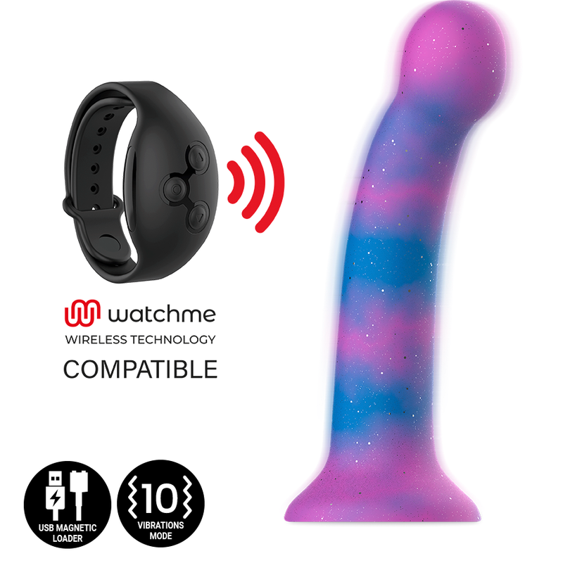 MITOLOGÍA - DION GALACTIC DILDO S - VIBRADOR COMPATIBLE CON TECNOLOGÍA INALÁMBRICA WATCHME