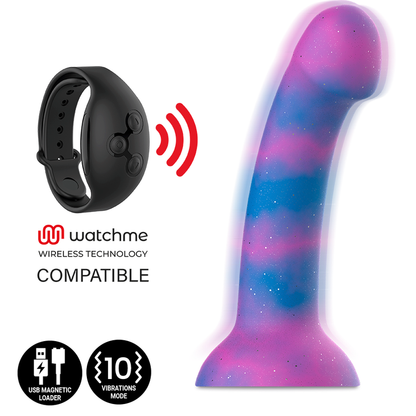MITOLOGÍA - DION GALACTIC DILDO M - VIBRADOR COMPATIBLE CON TECNOLOGÍA INALÁMBRICA WATCHME