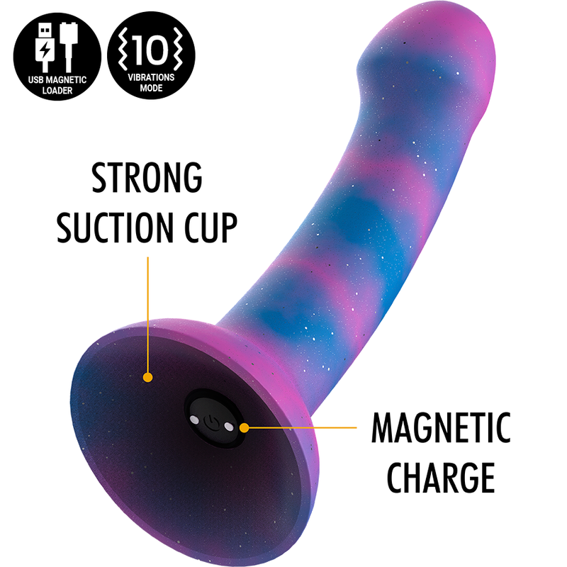 MITOLOGÍA - DION GALACTIC DILDO M - VIBRADOR COMPATIBLE CON TECNOLOGÍA INALÁMBRICA WATCHME