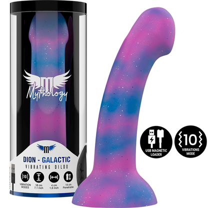 MITOLOGÍA - DION GALACTIC DILDO M - VIBRADOR COMPATIBLE CON TECNOLOGÍA INALÁMBRICA WATCHME