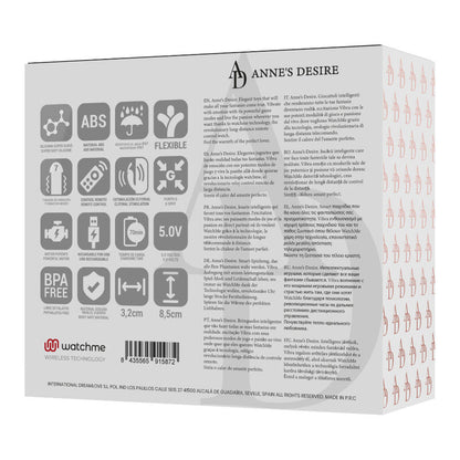 ANNE'S DESIRE - TECNOLOGÍA DE DOBLE PLACER WATCHME NEGRO