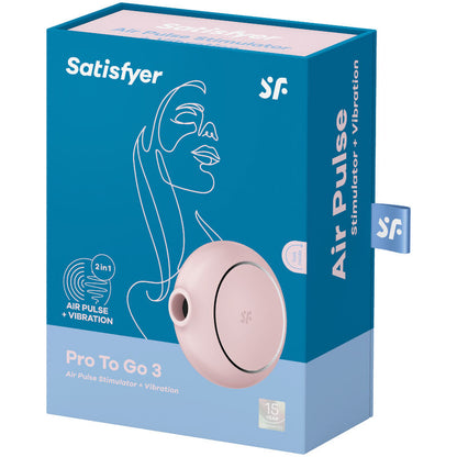 SATISFYER - PRO TO GO 3 DOUBLE AIR PULSE STIMULATOR & VIBRATOR
